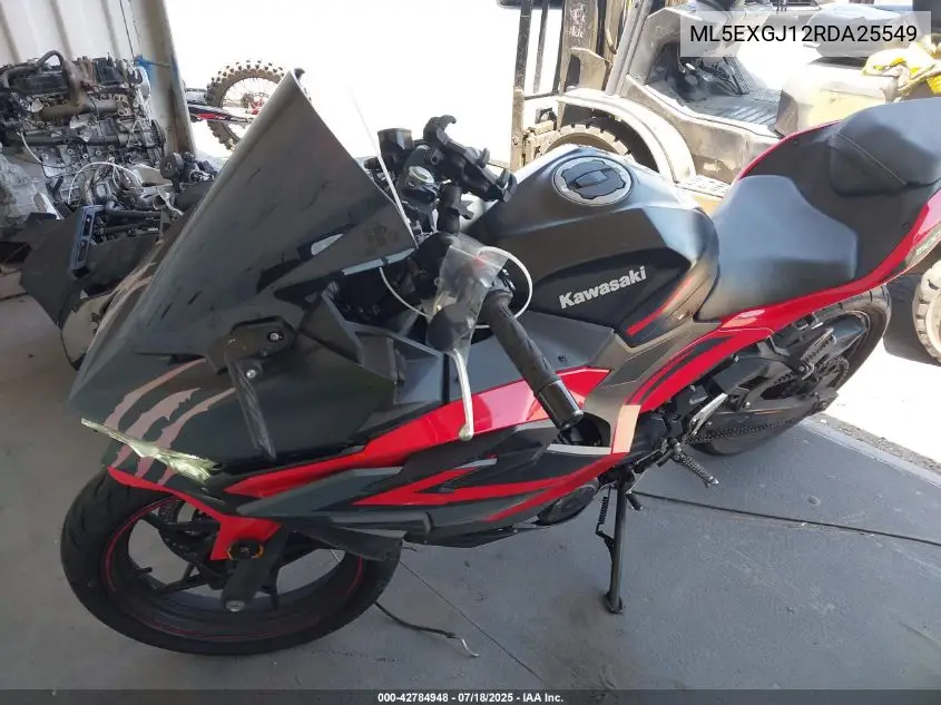 2024 Kawasaki Ex500 A/B VIN: ML5EXGJ12RDA25549 Lot: 42784948