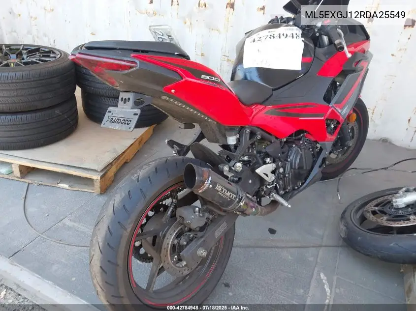 2024 Kawasaki Ex500 A/B VIN: ML5EXGJ12RDA25549 Lot: 42784948