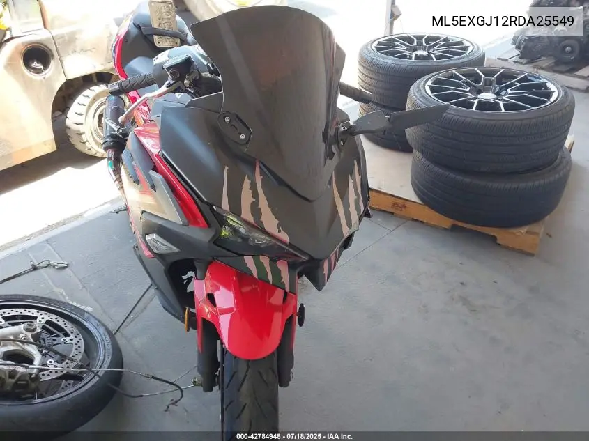2024 Kawasaki Ex500 A/B VIN: ML5EXGJ12RDA25549 Lot: 42784948