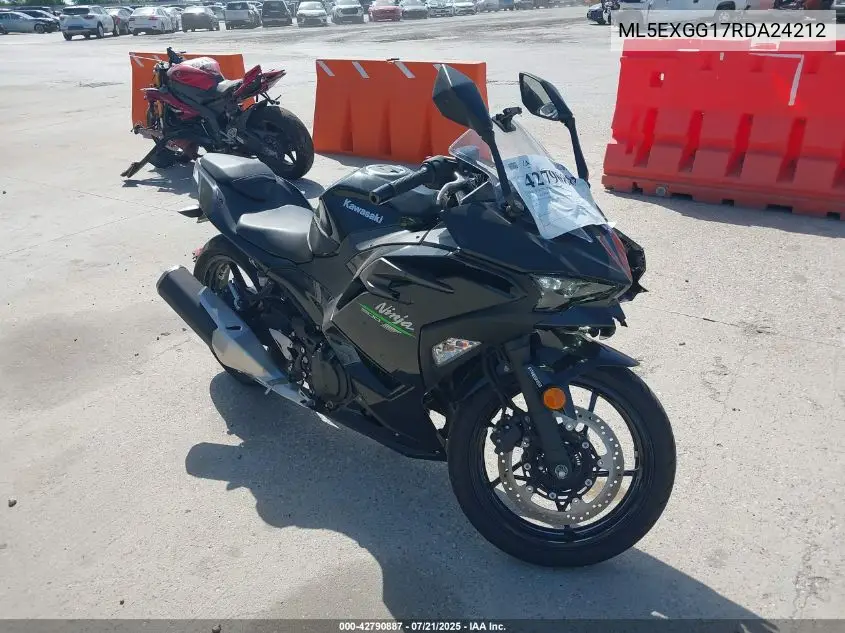 2024 Kawasaki Ex500 VIN: ML5EXGG17RDA24212 Lot: 42790887