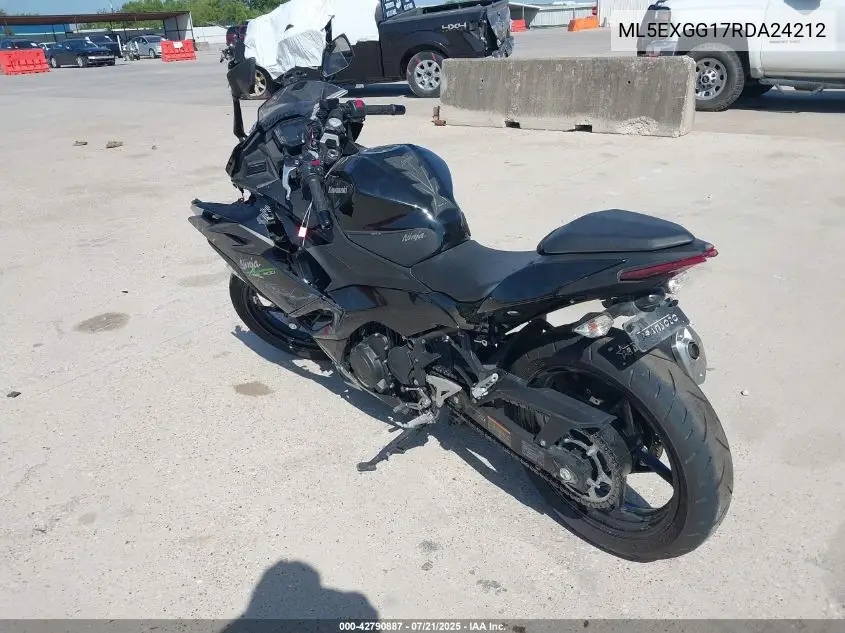 2024 Kawasaki Ex500 VIN: ML5EXGG17RDA24212 Lot: 42790887