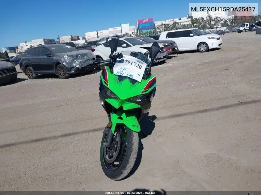 2024 Kawasaki Ex500 H VIN: ML5EXGH15RDA25437 Lot: 42791720