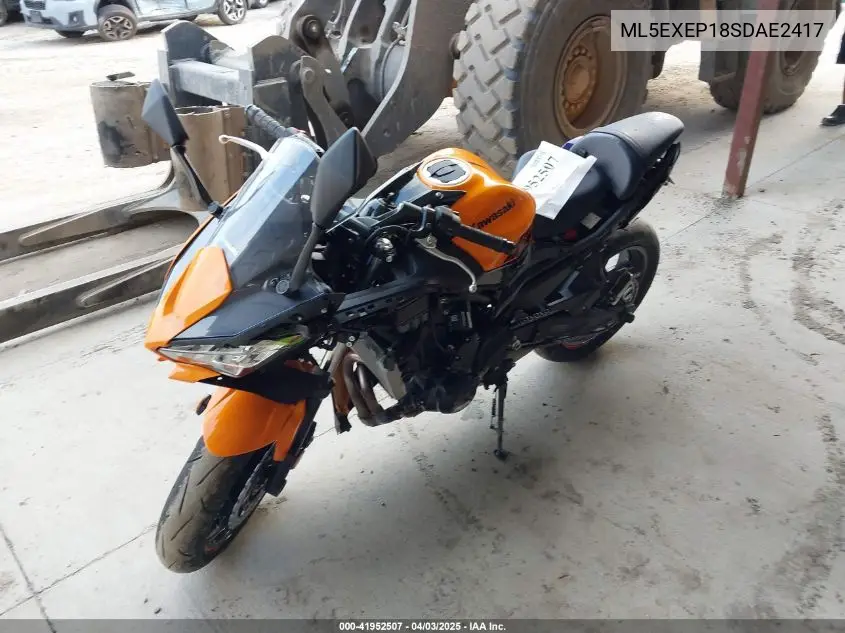 2025 Kawasaki Ex650 P VIN: ML5EXEP18SDAE2417 Lot: 41952507
