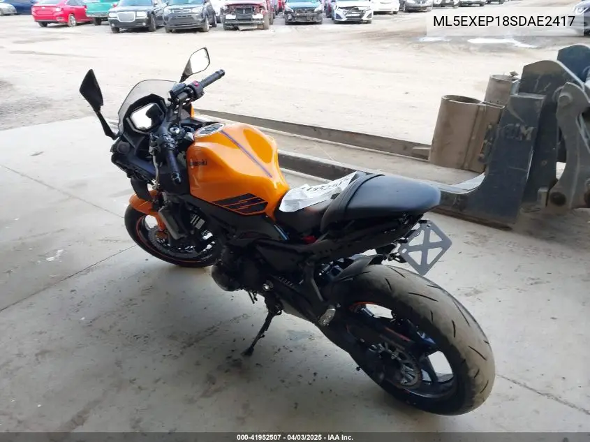 2025 Kawasaki Ex650 P VIN: ML5EXEP18SDAE2417 Lot: 41952507