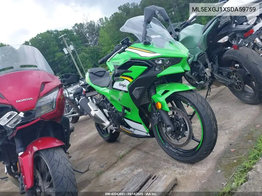 2025 Kawasaki Ex500 A/B VIN: ML5EXGJ1XSDA59759 Lot: 42242551