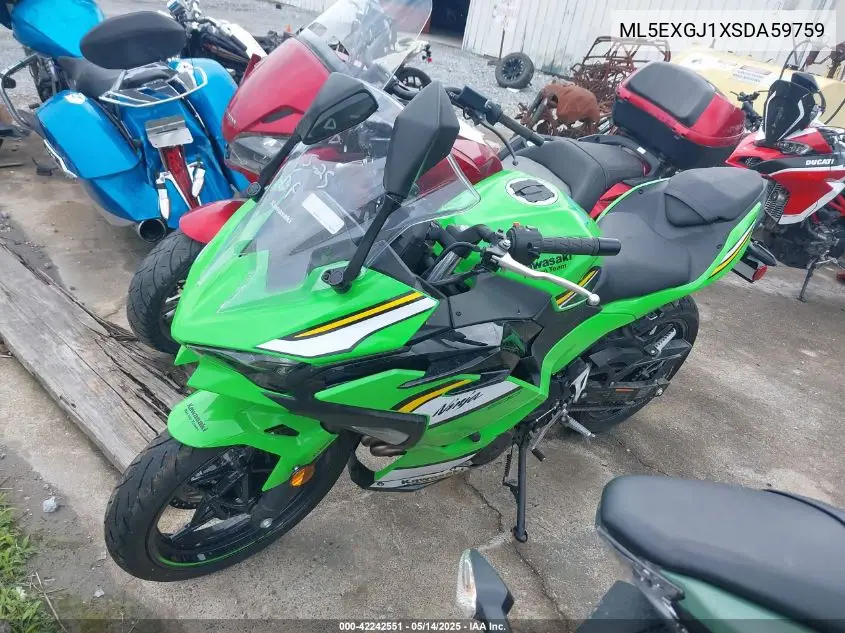 2025 Kawasaki Ex500 A/B VIN: ML5EXGJ1XSDA59759 Lot: 42242551