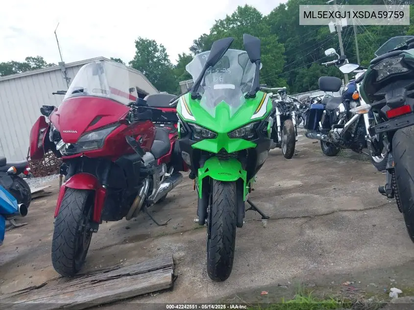 2025 Kawasaki Ex500 A/B VIN: ML5EXGJ1XSDA59759 Lot: 42242551