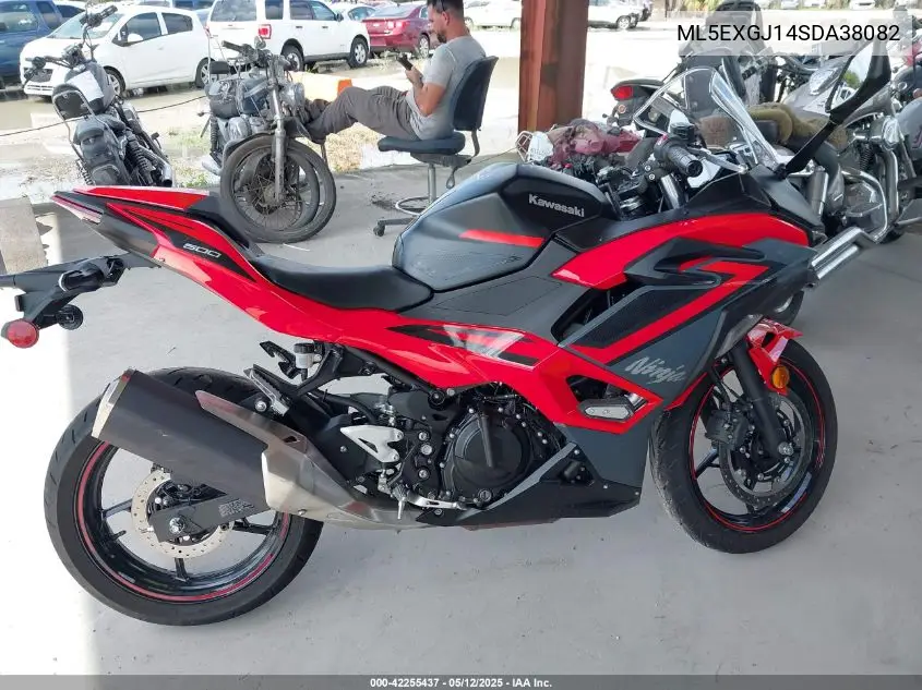 2025 Kawasaki Ex500 A/B VIN: ML5EXGJ14SDA38082 Lot: 42255437