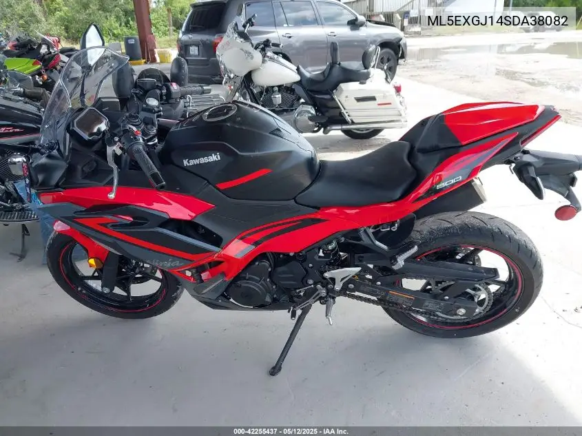 2025 Kawasaki Ex500 A/B VIN: ML5EXGJ14SDA38082 Lot: 42255437