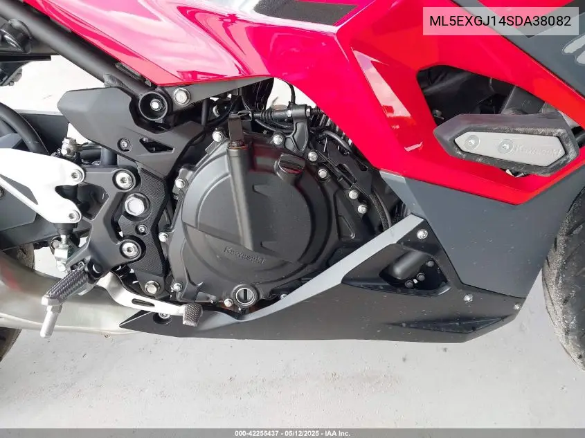 2025 Kawasaki Ex500 A/B VIN: ML5EXGJ14SDA38082 Lot: 42255437