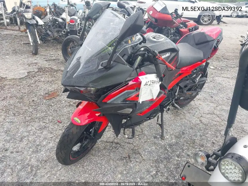 2025 Kawasaki Ex500 A/B VIN: ML5EXGJ12SDA39392 Lot: 42259310