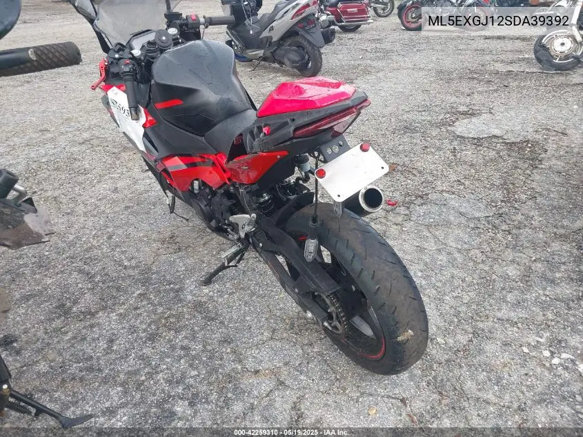 2025 Kawasaki Ex500 A/B VIN: ML5EXGJ12SDA39392 Lot: 42259310
