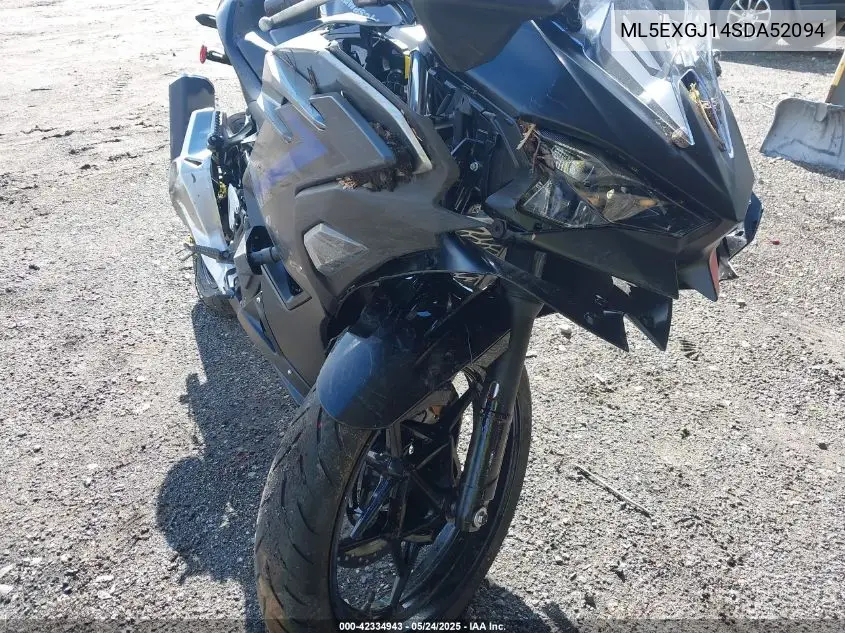 2025 Kawasaki Ex500 A/B VIN: ML5EXGJ14SDA52094 Lot: 42334943