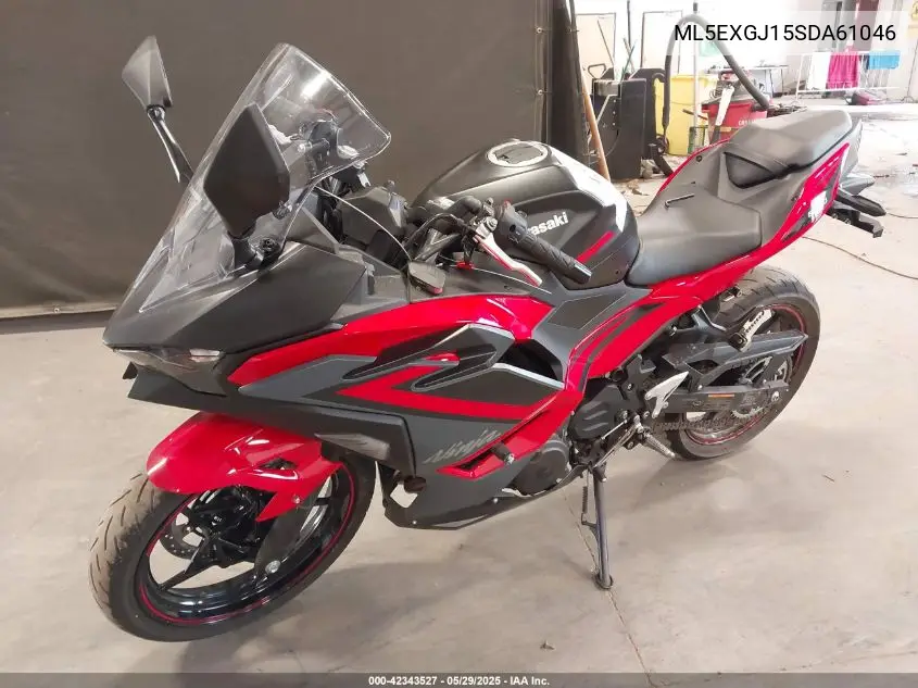 2025 Kawasaki Ex500 A/B VIN: ML5EXGJ15SDA61046 Lot: 42343527