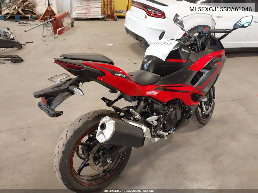 2025 Kawasaki Ex500 A/B VIN: ML5EXGJ15SDA61046 Lot: 42343527