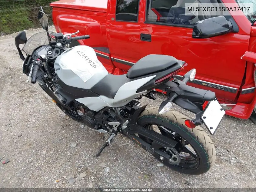 2025 Kawasaki Ex500 VIN: ML5EXGG15SDA37417 Lot: 42351926