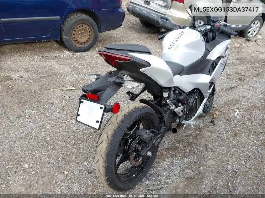 2025 Kawasaki Ex500 VIN: ML5EXGG15SDA37417 Lot: 42351926