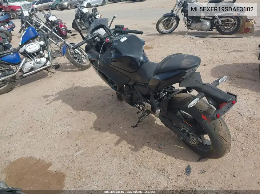 2025 Kawasaki Ex650 R VIN: ML5EXER19SDAF3102 Lot: 42353645