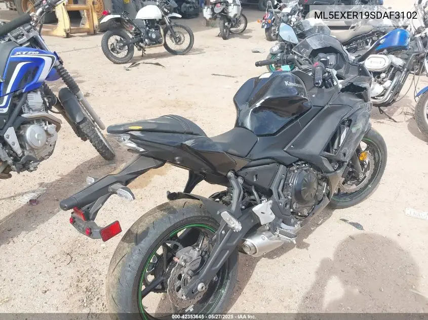2025 Kawasaki Ex650 R VIN: ML5EXER19SDAF3102 Lot: 42353645