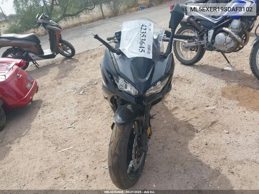 2025 Kawasaki Ex650 R VIN: ML5EXER19SDAF3102 Lot: 42353645