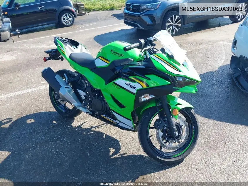 2025 Kawasaki Ex500 H VIN: ML5EXGH18SDA39063 Lot: 42367144