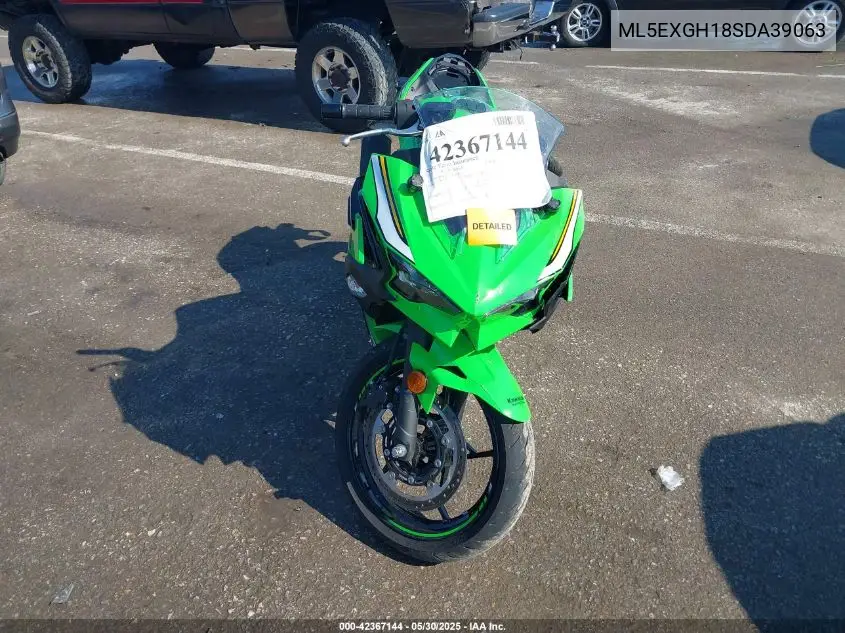 2025 Kawasaki Ex500 H VIN: ML5EXGH18SDA39063 Lot: 42367144