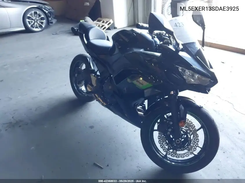 2025 Kawasaki Ex650 R VIN: ML5EXER13SDAE3925 Lot: 42368033