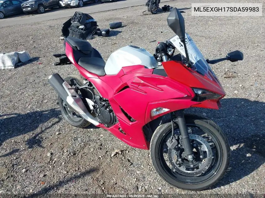 2025 Kawasaki Ex500 H VIN: ML5EXGH17SDA59983 Lot: 42374430