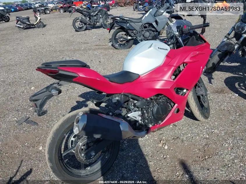 2025 Kawasaki Ex500 H VIN: ML5EXGH17SDA59983 Lot: 42374430
