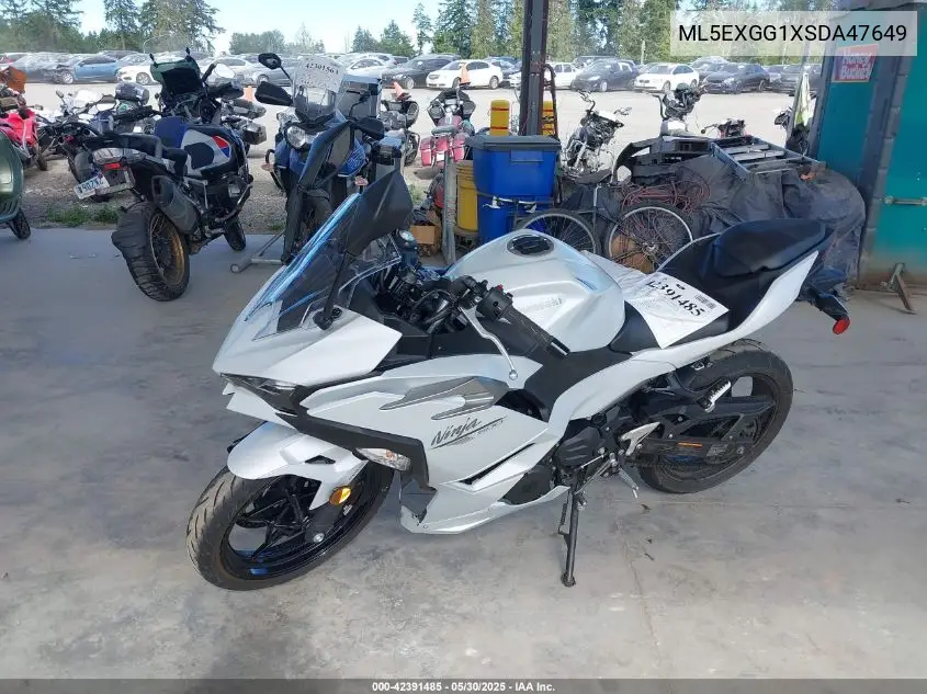 2025 Kawasaki Ex500 VIN: ML5EXGG1XSDA47649 Lot: 42391485