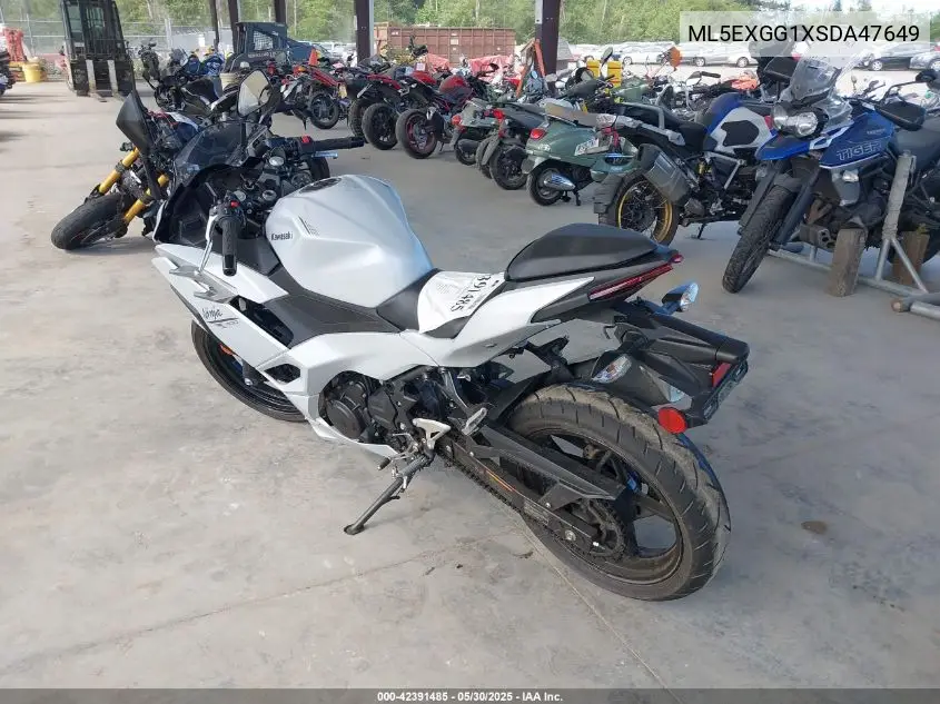 2025 Kawasaki Ex500 VIN: ML5EXGG1XSDA47649 Lot: 42391485