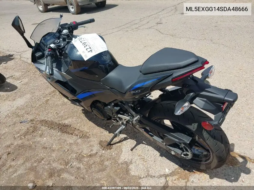 2025 Kawasaki Ex500 VIN: ML5EXGG14SDA48666 Lot: 42397309