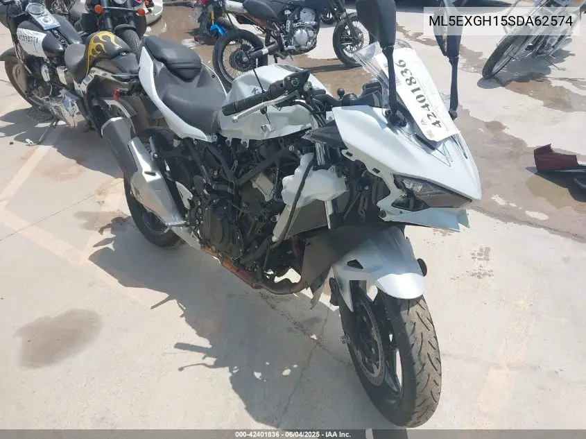 2025 Kawasaki Ex500 H VIN: ML5EXGH15SDA62574 Lot: 42401836