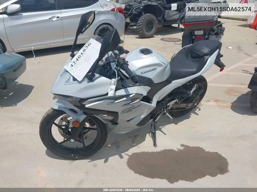 2025 Kawasaki Ex500 H VIN: ML5EXGH15SDA62574 Lot: 42401836