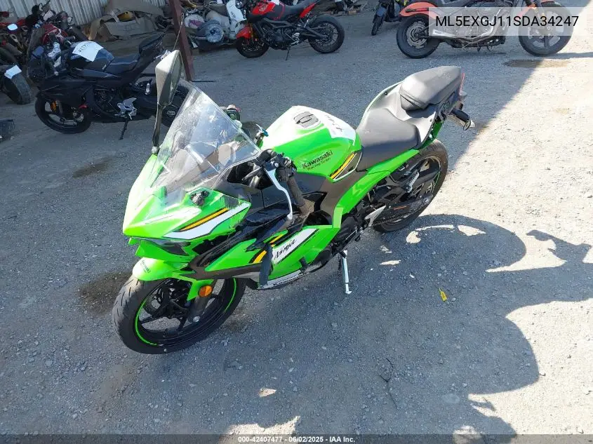 2025 Kawasaki Ex500 A/B VIN: ML5EXGJ11SDA34247 Lot: 42407477