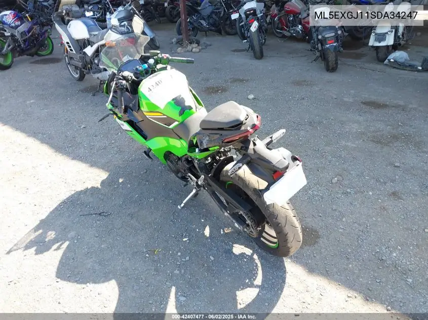 2025 Kawasaki Ex500 A/B VIN: ML5EXGJ11SDA34247 Lot: 42407477