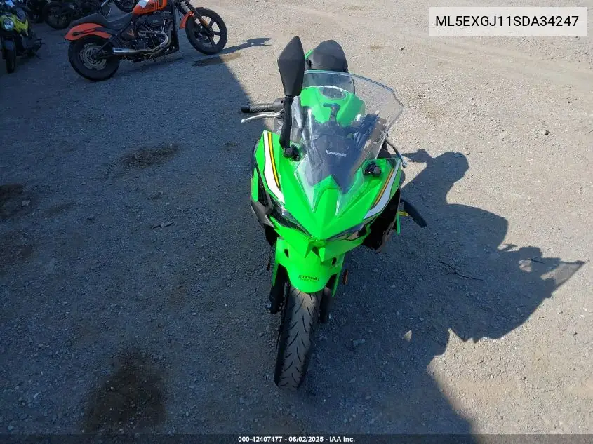 2025 Kawasaki Ex500 A/B VIN: ML5EXGJ11SDA34247 Lot: 42407477