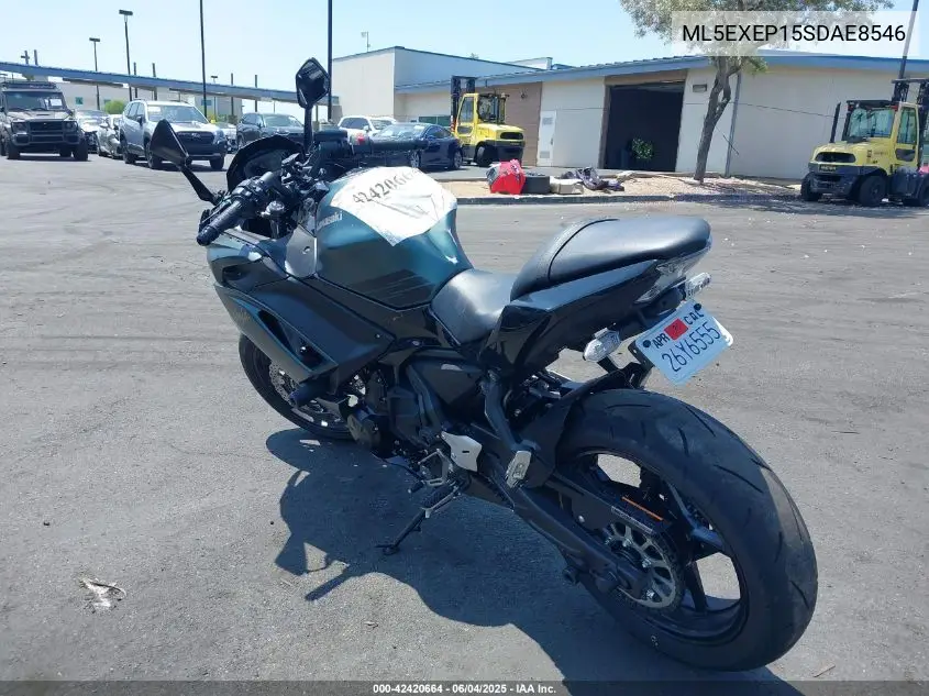 2025 Kawasaki Ex650 P VIN: ML5EXEP15SDAE8546 Lot: 42420664