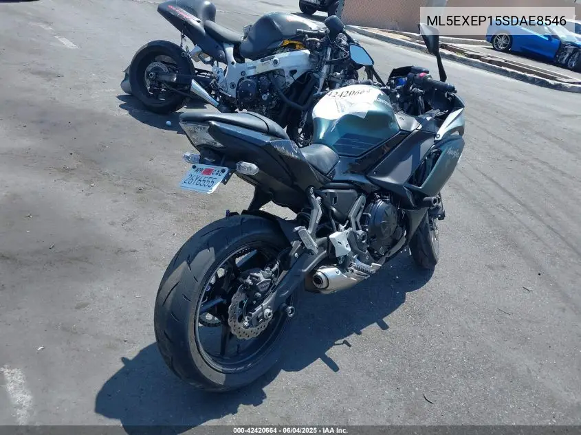 2025 Kawasaki Ex650 P VIN: ML5EXEP15SDAE8546 Lot: 42420664