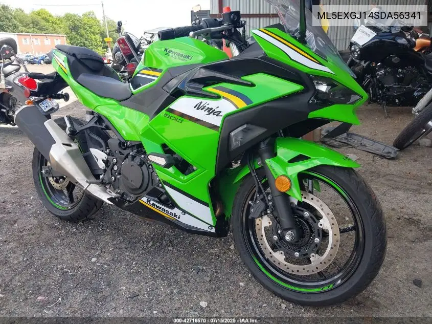 2025 Kawasaki Ex500 A/B VIN: ML5EXGJ14SDA56341 Lot: 42716570
