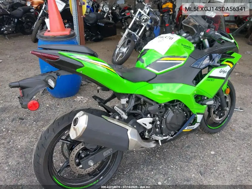2025 Kawasaki Ex500 A/B VIN: ML5EXGJ14SDA56341 Lot: 42716570