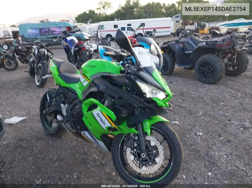 2025 Kawasaki Ex650 P VIN: ML5EXEP14SDAE2754 Lot: 42724223