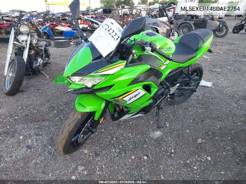 2025 Kawasaki Ex650 P VIN: ML5EXEP14SDAE2754 Lot: 42724223