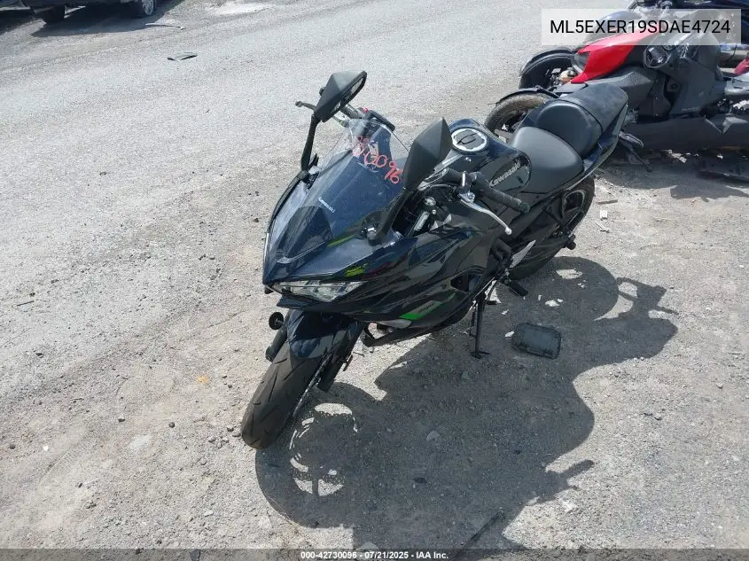 2025 Kawasaki Ex650 R VIN: ML5EXER19SDAE4724 Lot: 42730096