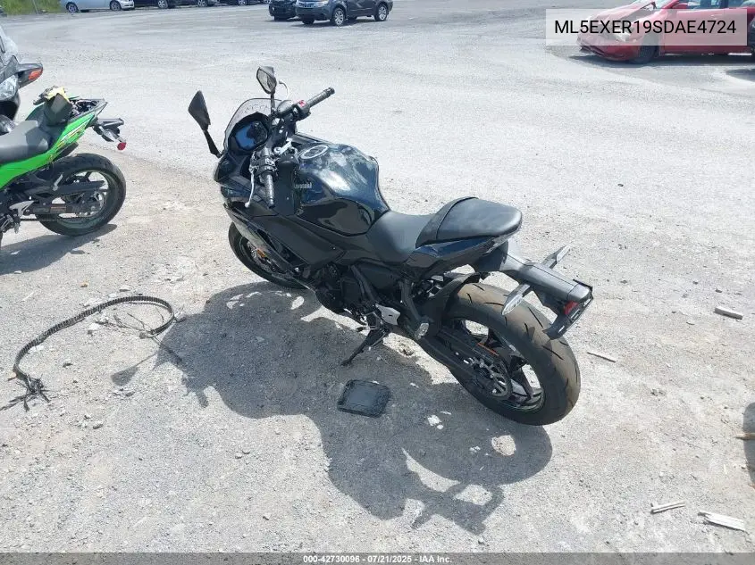 2025 Kawasaki Ex650 R VIN: ML5EXER19SDAE4724 Lot: 42730096