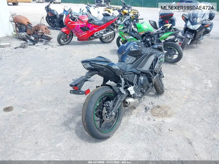 2025 Kawasaki Ex650 R VIN: ML5EXER19SDAE4724 Lot: 42730096