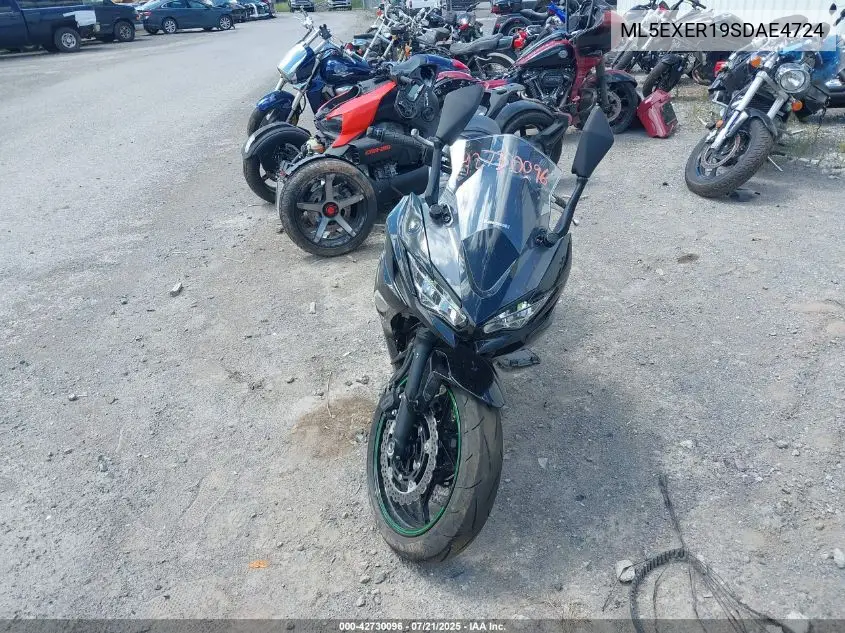 2025 Kawasaki Ex650 R VIN: ML5EXER19SDAE4724 Lot: 42730096