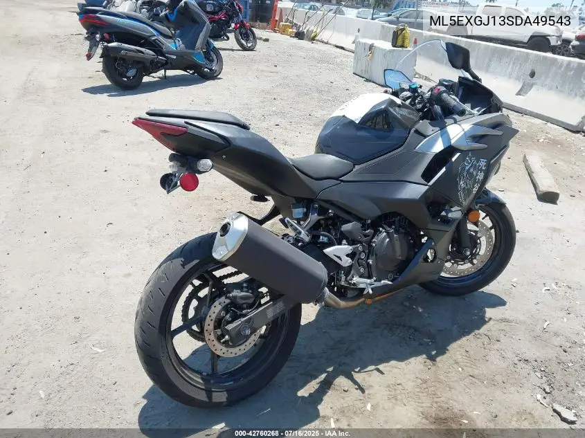 2025 Kawasaki Ex500 A/B VIN: ML5EXGJ13SDA49543 Lot: 42760268