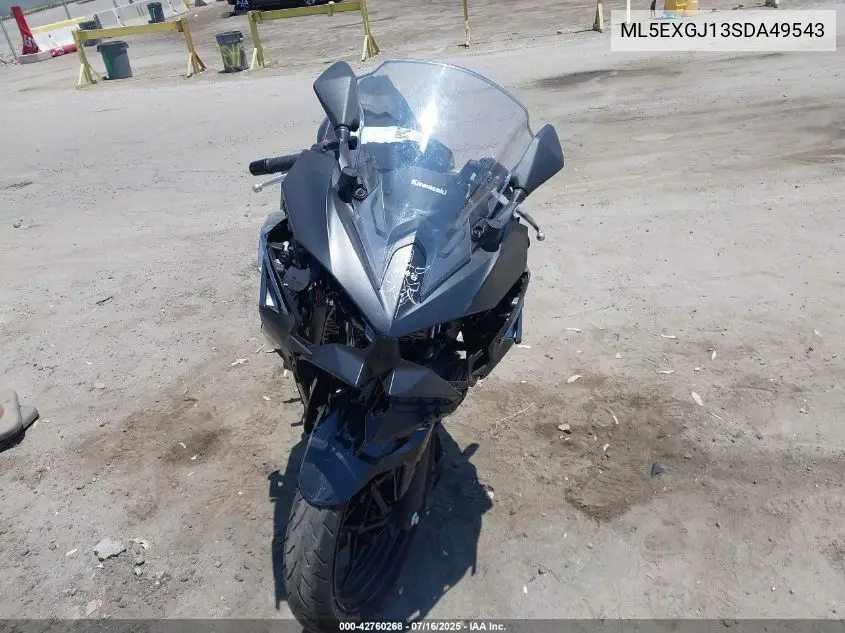 2025 Kawasaki Ex500 A/B VIN: ML5EXGJ13SDA49543 Lot: 42760268