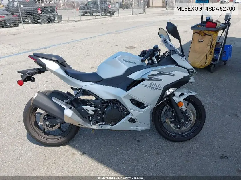 2025 Kawasaki Ex500 VIN: ML5EXGG14SDA62700 Lot: 42761640